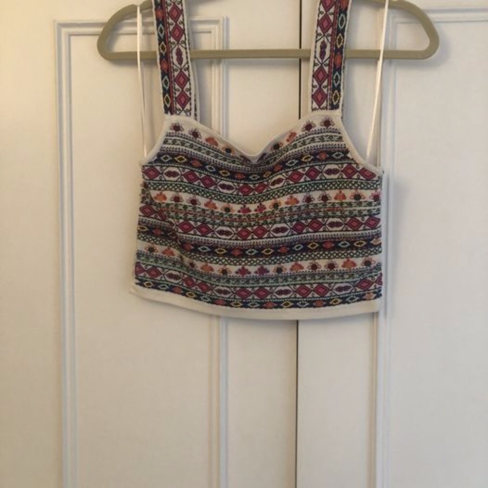 Zara Beaded Crop Top, Size Small
